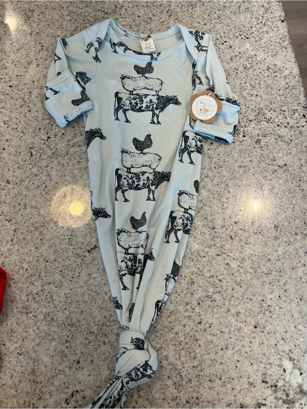 NWT! Kate Quinn bamboo gown 0-3 months baby